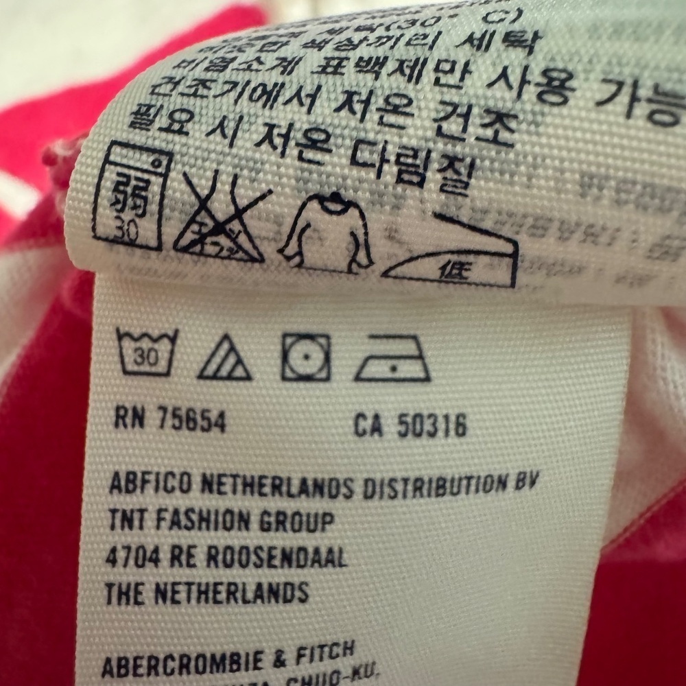 Abercrombie Kids girls pink stripe 3/4 cuff sleeve knit top M trendy 100% cotton - Picture 9 of 9